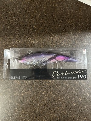 ELEMENTS DaVinci 190 Swimbait 7.5in 2oz Floating Purple/Black 3ft