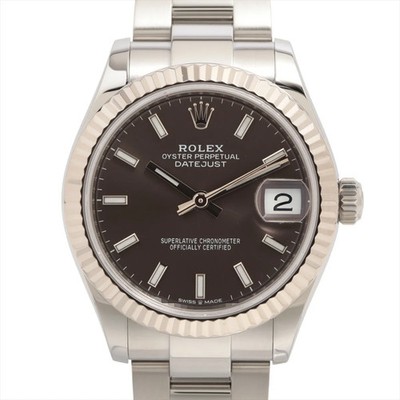 Rolex Datejust 31 278274 SS×WG SS AT dark grey dial Box stains