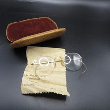 Vintage Bausch  Lomb 1/10 12K G.F. Rimless Eyeglasses Gold Filled Cable Temples