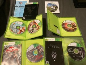 Microsoft Xbox 360 E 250GB Game Console Bundle. Comes W/ 4 Controllers & 5 Games