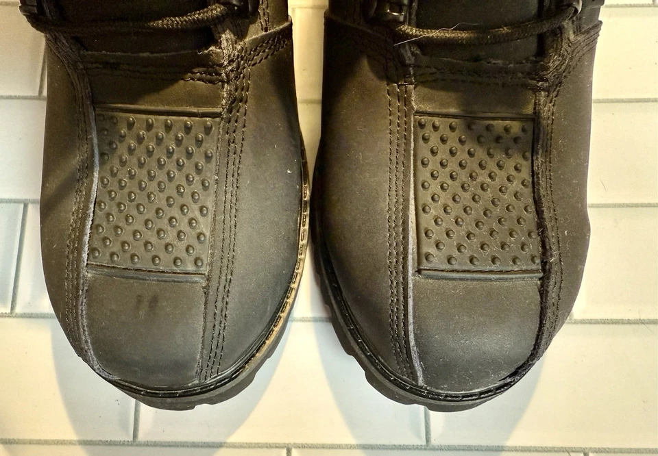 Botas de motocicleta Rocket para hombre talla 9 negras correa y encaje resistentes al aceite NUEVAS Foto 2 de 4