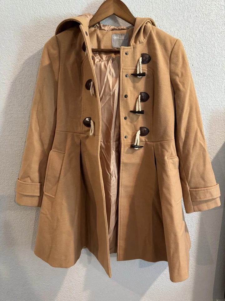 Abrigo de lona con capucha tostado forrado con bolsillos abotonados talla 4 de ASOS para mujer Foto 4 de 4