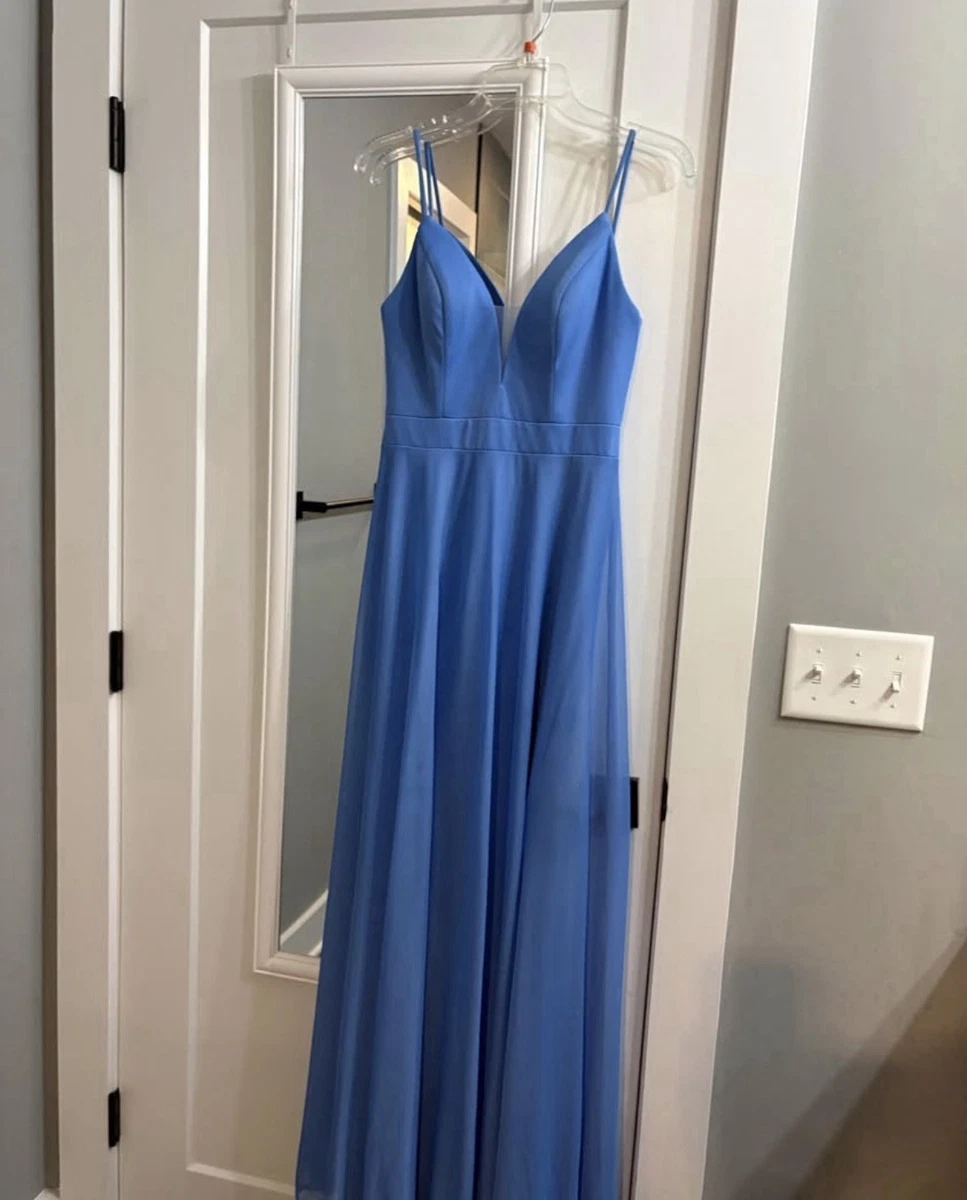 size 4 bridesmaid dresses Flattering A-Line Maxi Chiffon Sage Green Plus Size Bridesmaid Elegance COCOMELODY CB0732, Lake Blue