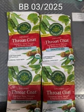 4 Pks Organic Throat Coat® Drops, Eucalyptus Mint, 16 Drops Each