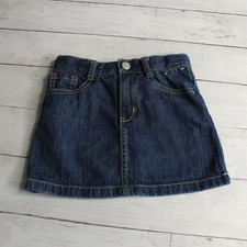Gymboree Girl's Denim Blue Jean Skirt Skort Size 4 Purrfectly Fabulous Cat