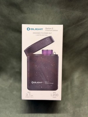 Olight Baton 3 Premium Purple Gradient Stardust Case LTD Ed, NIB, Serialized