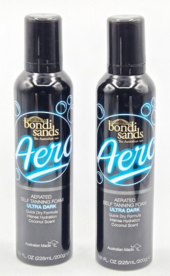 2x Bondi Sands Aero Aerated Self Tanning Foam Ultra Dark Quick Dry Bronzer Duo