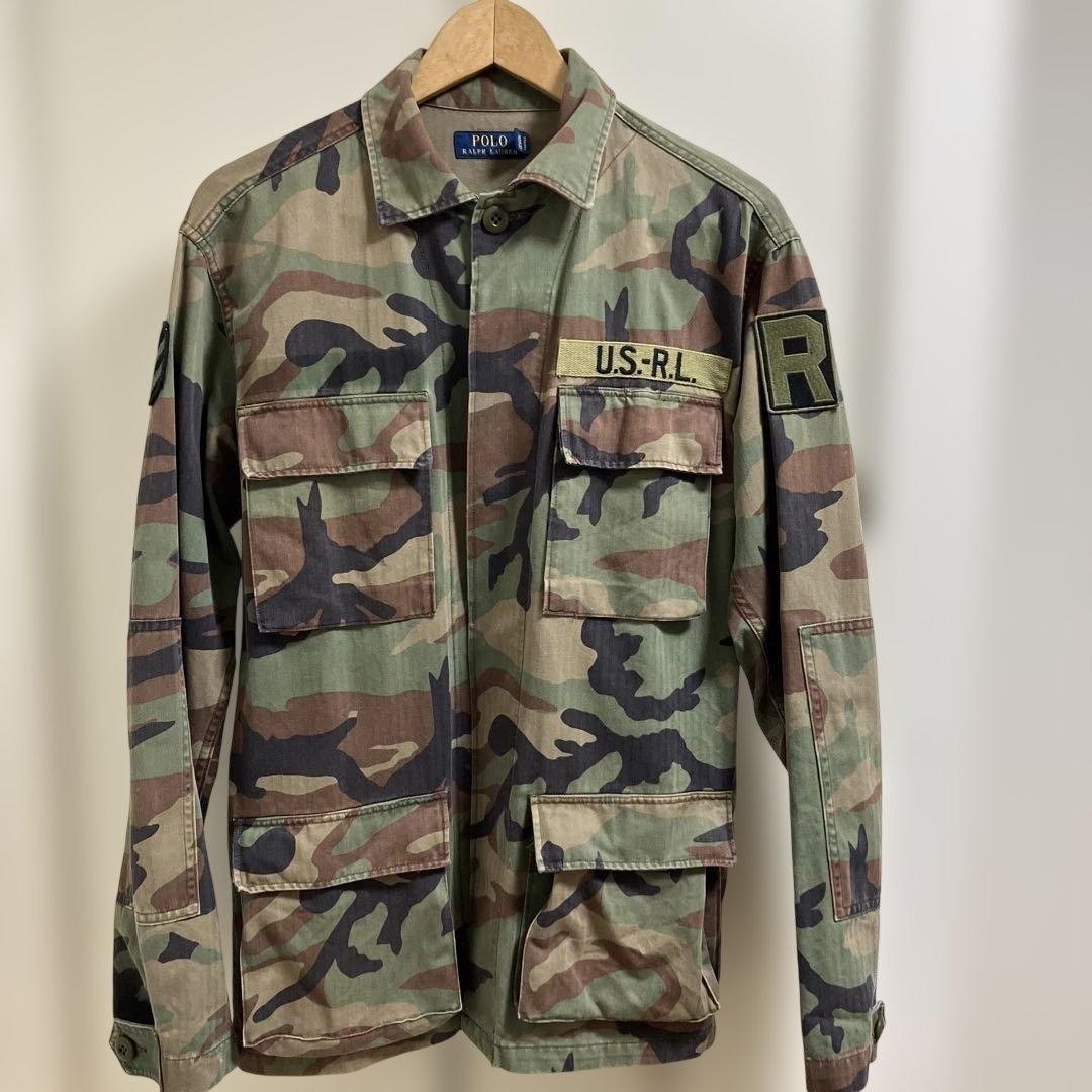 Polo Ralph Lauren Duck Hunter Camo Coverall S Vintage Military Jacket