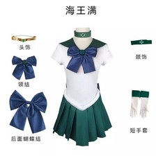Full Outfit Uniform Woman's Bow Dress Cosplay Costume Anime Sailor Moon