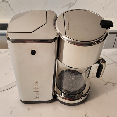 #ad RARE Stylish Russell Hobbs Model CM7000S 8 Cup Coffeemaker Chrome amp; Black $124.99