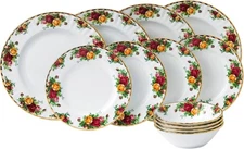 Royal Albert Old Country Roses 12-Piece Dinnerware Set Multicolor