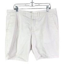 Mens Old Navy White Ultimate Slim Linen Blend Shorts 10.5" Inseam Size 38