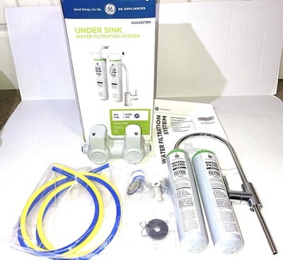 GE Under Sink Dual Stage Water Filtration System with Faucet GXK255TBN 