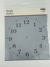 Simple Stories CLOCK Stencil 6x6 Inch Scrapbooking Paper Crafts 14131