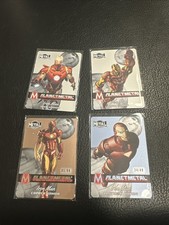 2023 skybox marvel metal universe avengers Lot Of 4 Iron Man Planet Metal 