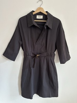 Bash Ba&sh Mini Shirt Dress, Navy Blue, Cotton, Size 0