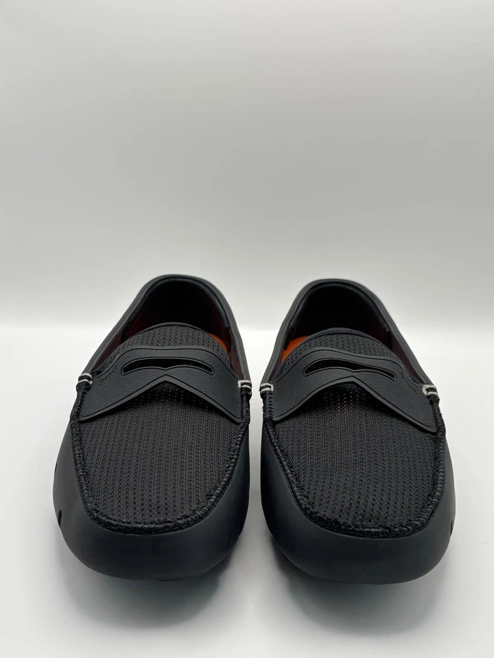Mocassins masculinos SWIMS Penny Loafers slip-on preto clássico EUA 8 - Imagem 3 de 4
