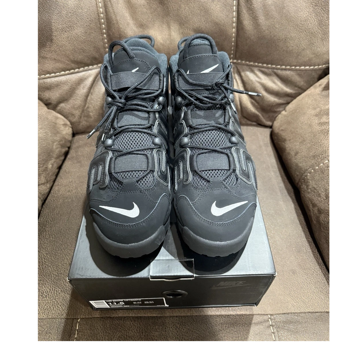 靴 NIKE SUPREME AIR MORE UPTEMPO BLACK 27cm Nike Supreme x Air More Uptempo Black for Sale | Authenticity