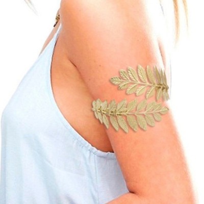 Fashion Roman Goddess Tree Leaf Armband Personalized Punk Open Armban Bracelet