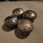 Lot Of 4 Antique Silverplate Replacement Salt And Pepper Lids. — photo 9