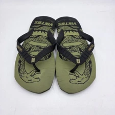 Tactical Viktos Chuville Army Green Snake Serpent Flip Flops Size 12 New!