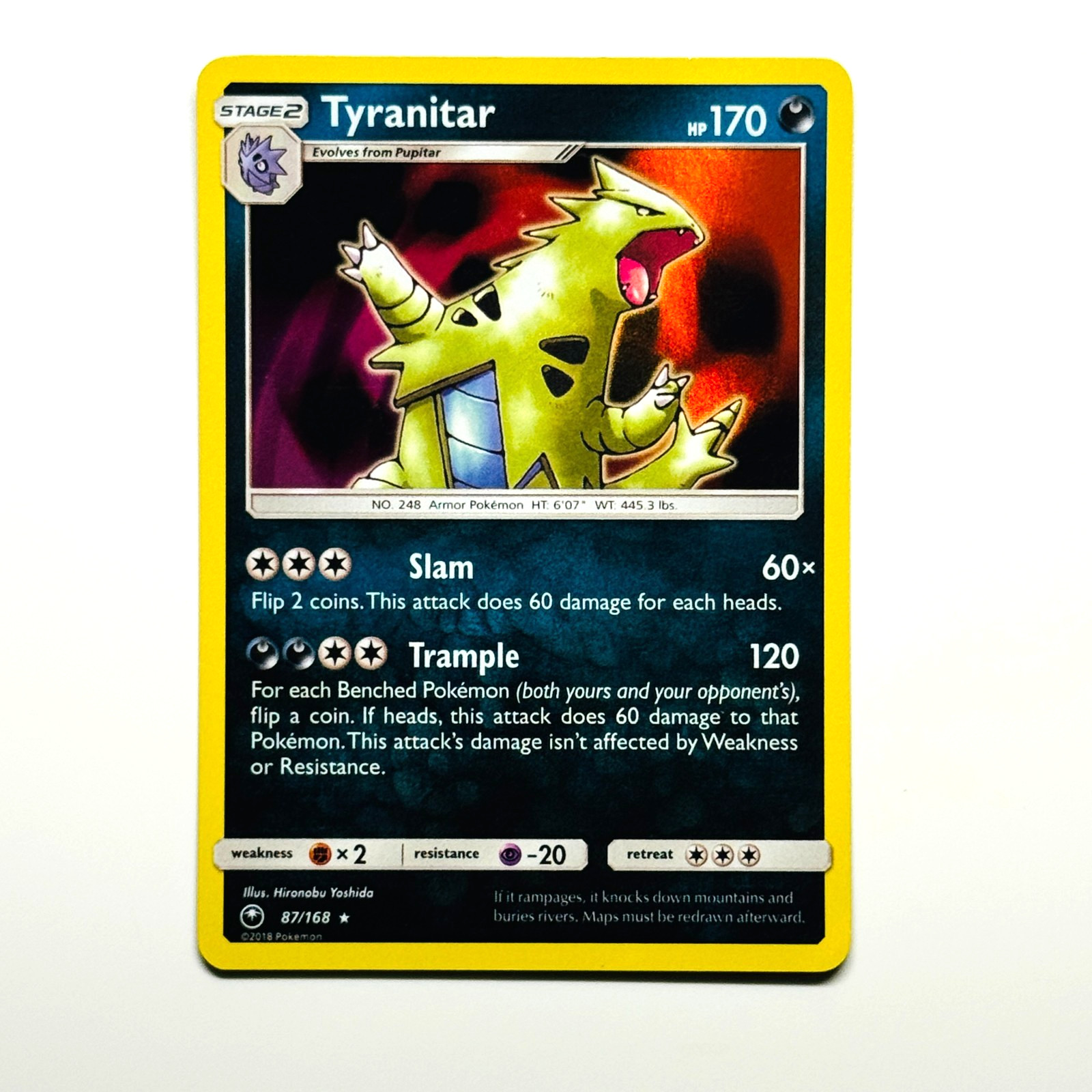 Tyranitar 87/168 Sm-Celestial Storm Holo Pokemon TCG (C)