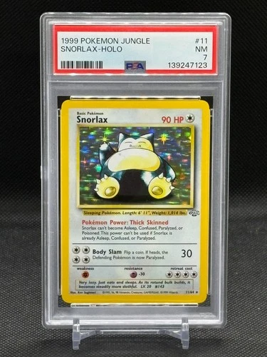 1999 Pokemon Jungle Snorlax-Holo 11/64 PSA 7
