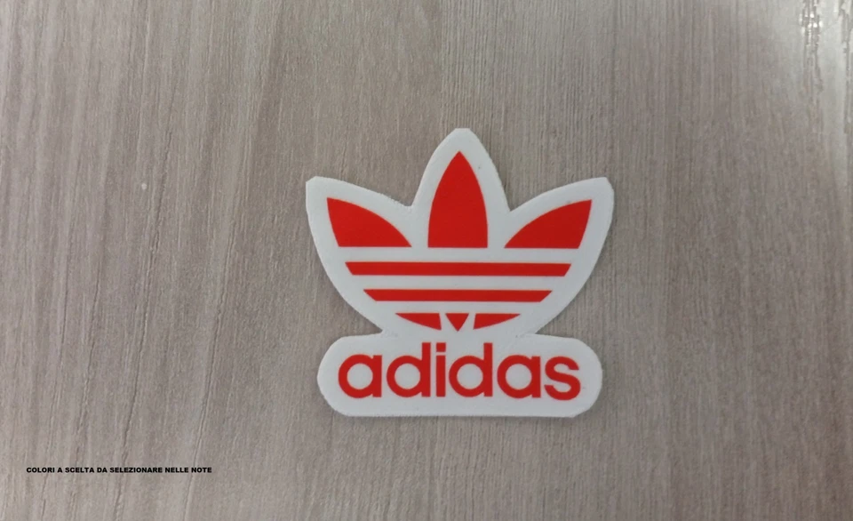 NSP Toppa patch ADIDAS STAMPATA COLORI A SCELTA MISURA 4 CM ( A SCELTA ALTRE MISURE)