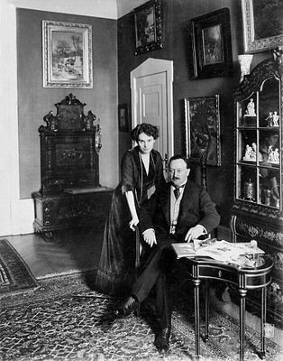 Fulda Ludwig Writer Germany with his wife 1912 Old Historic Photo 2