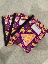 Lot of 3 Jot Composition Books Food Themed Covers Student Teachers