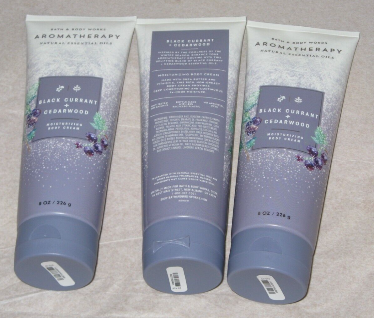 Bath & Body Works Aromatherapy BLACK CURRANT + CEDAR Moisturizing Body