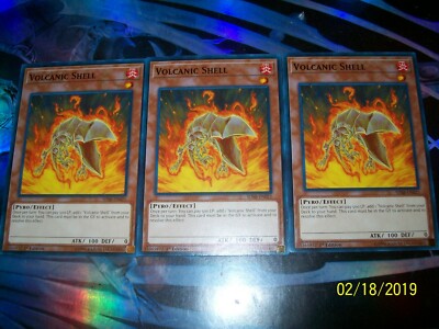 3x Volcanic Shell 1st Edition Common SDSB-EN021 Yu-Gi-Oh! | eBay