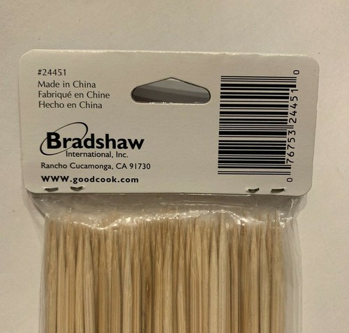 Wooden Barbecue Skewers Brochettes - 100 PC. 9.75" Crafts Shish Kabobs BBQ - Picture 4 of 5