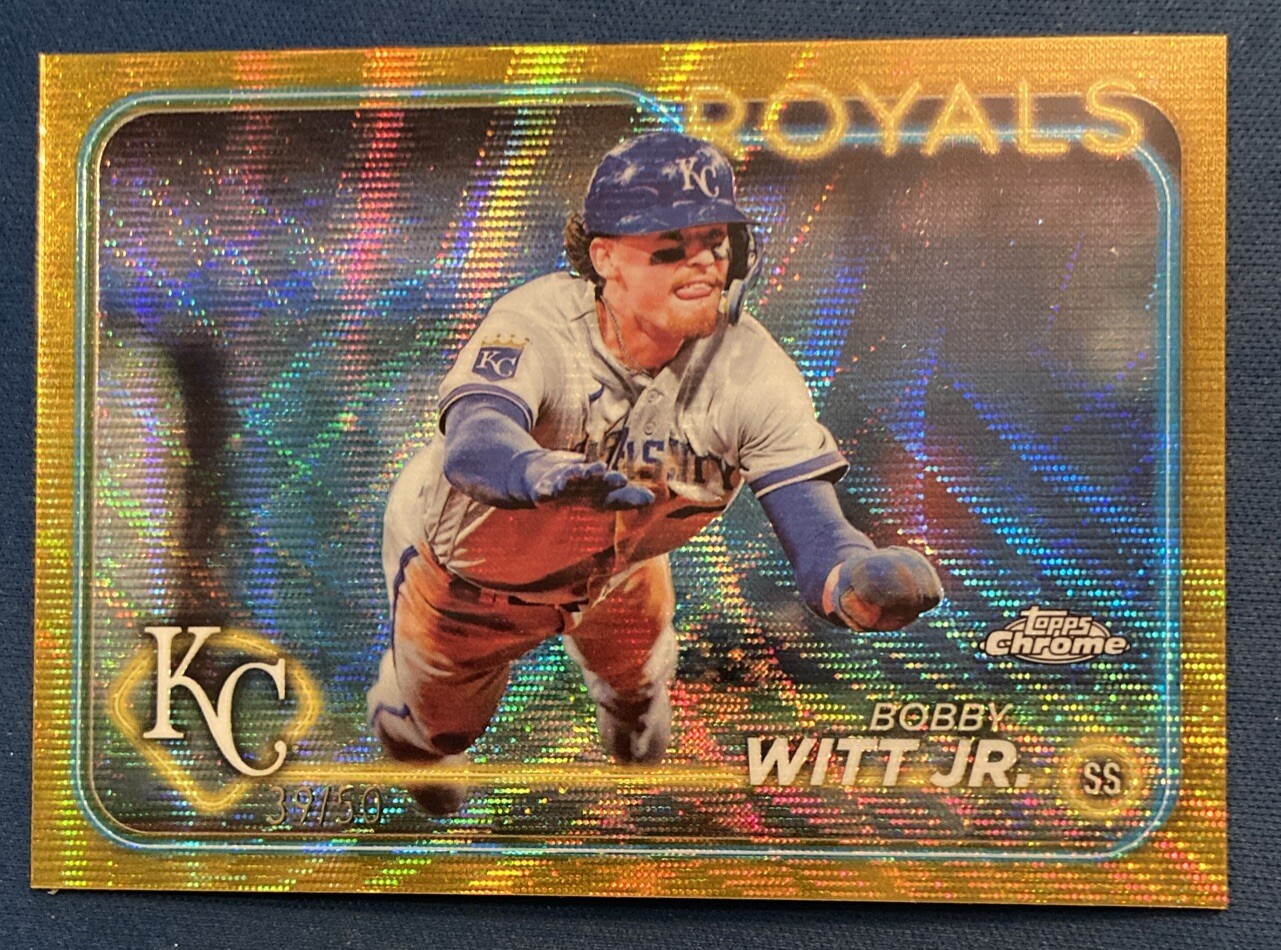 2024 Topps Chrome - Gold Wave Refractor #120 Bobby Witt Jr. /50 Royals