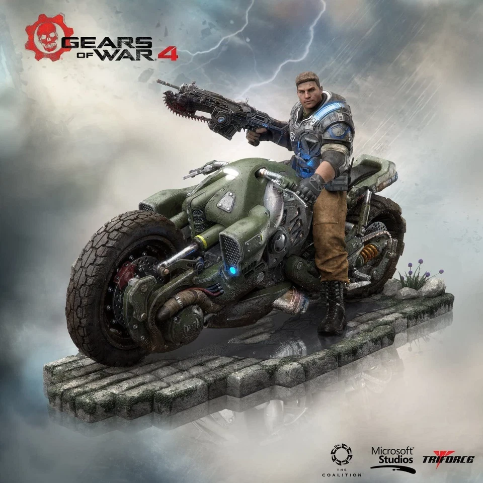 NUEVO Gears of War 4 Edición Limitada Coleccionista Xbox - JD Fenix COG Bicicleta Estatua Foto 3 de 4