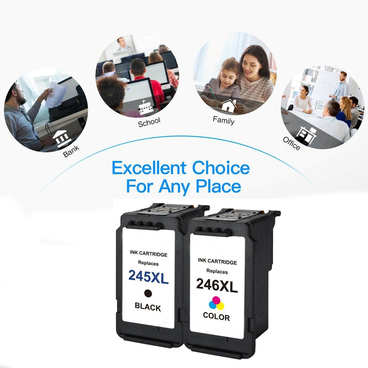 Ink Cartridge PG-245XL & CL-246 XL for Canon Pixma MG2525 MG2920 MG2922 MG2924