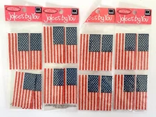 Lot of 4 Packages Jolee's By You Microbead Covered American Flag Embellishments