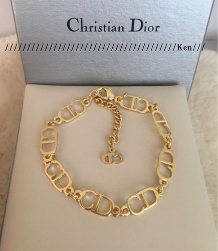 christian dior gold chunky bracelet