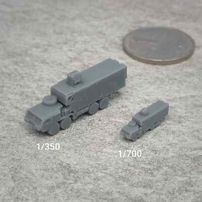 1/350/700 M977 Laser Armored Vehicle Resin Tank Mini  3D Printed  white Model