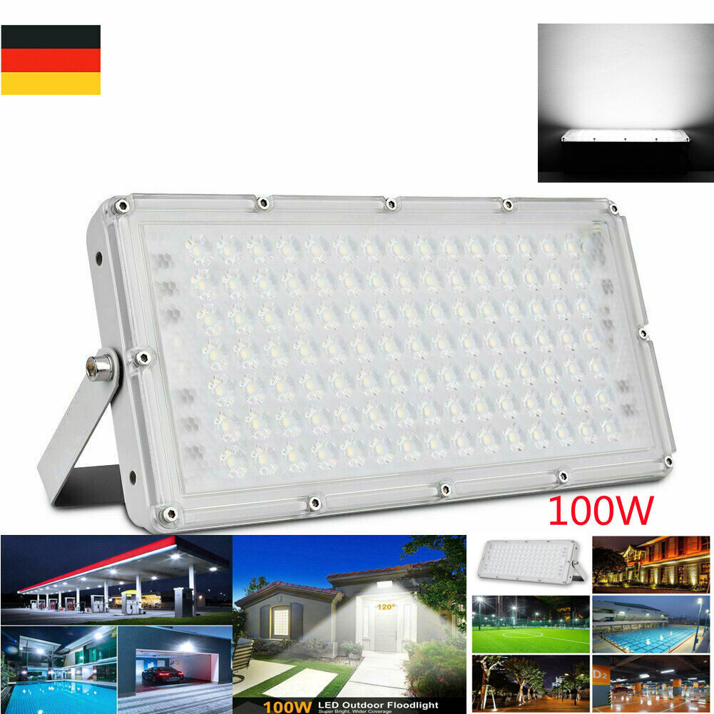 100W LED Fluter Scheinwerfer Flutlicht Garten Außen Modul Strahler
