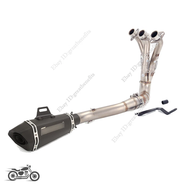 For YAMAHA MT09 FZ09 2020-2024 Slip On Exhaust System Header Muffler Pipe Escape - Image 3 of 4