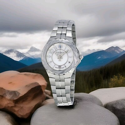 TechnoMarine 713004 Sea Pearl White Dial Diamond Stainless Steel Ladies Watch
