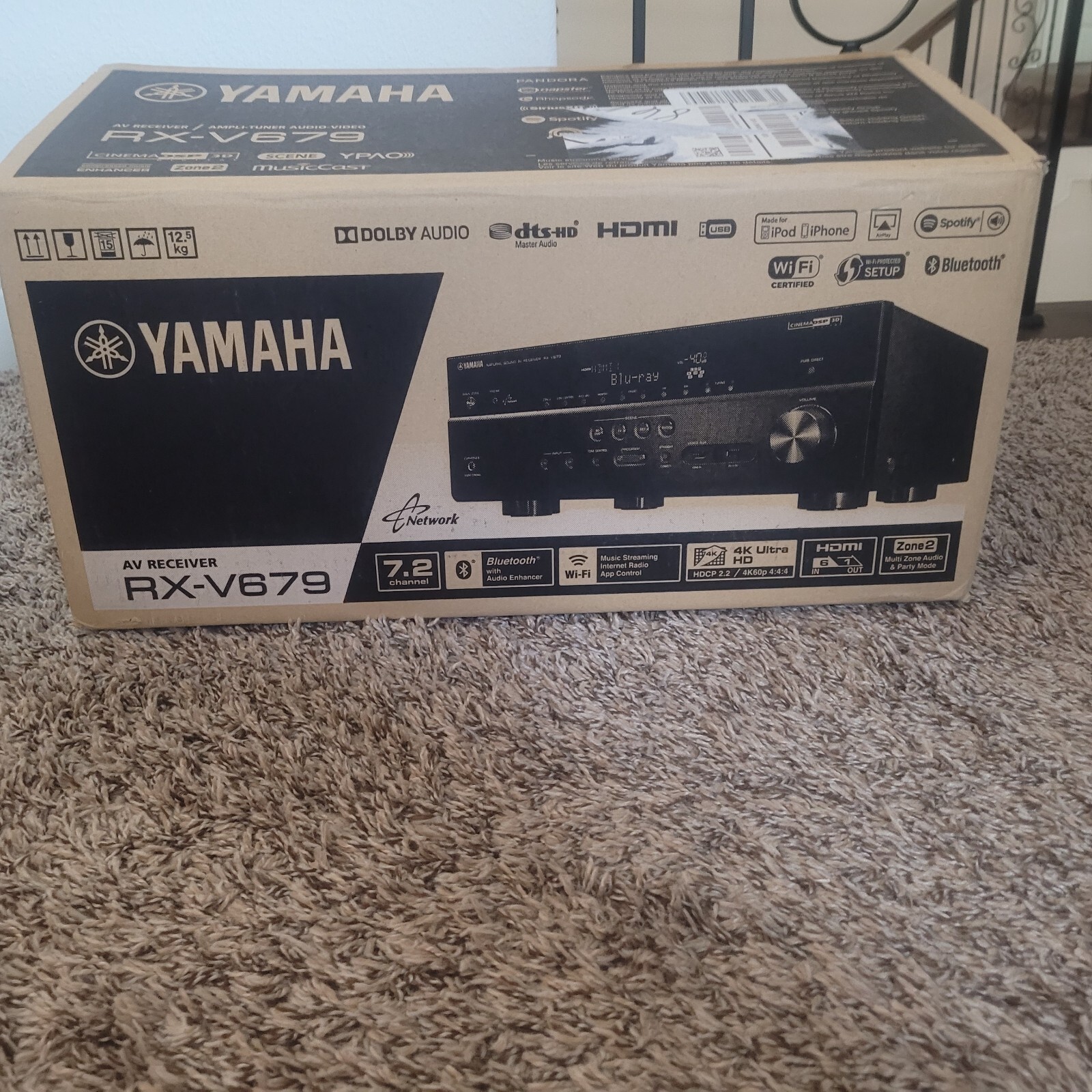 Yamaha RXV679 7.2 Channel Surround 150 Watt AV Receiver Tested