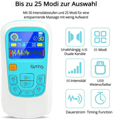 OSITO TENS-Gerät EMS-Muskelstimulator Durchblutungsmassagegerät Schmerzlinderung