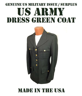 army dress green regulations U.S. Army Department of Defense Officer's Green Polyester Class A Serv –  GRANDPOPSARMYNAVY main image 0