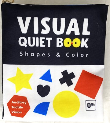 beiens Soft Baby Cloth Quiet Book 9 Shapes & 6 Colors Ages 0 - 36 Months