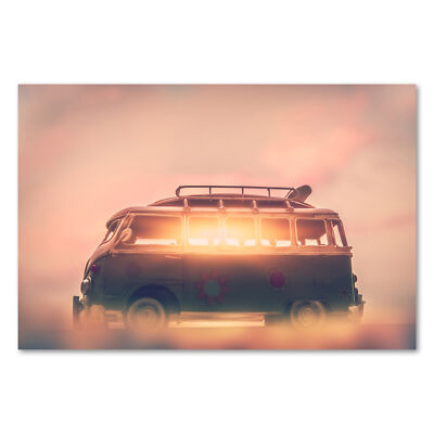Postereck 3124 Poster Leinwand Road Trip, Camper Camping Urlaub Reise Sommer