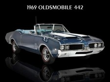 1969 Oldsmobile 442 Convertible New Metal Sign Original Look Restoration