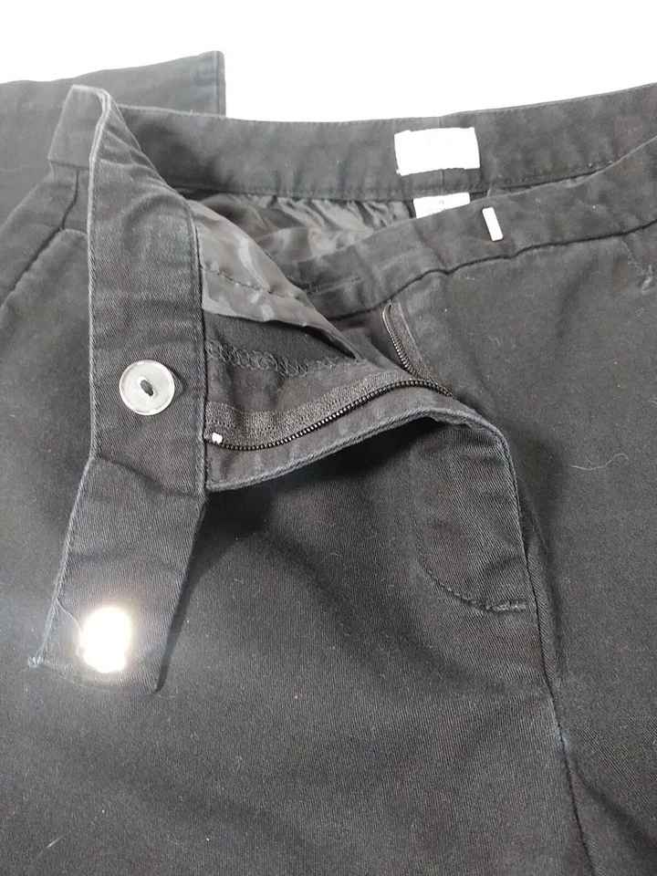 Pantalones bajos para mujer 4 vestidos tiro medio recto frente plano pantalones de carrera elásticos Foto 3 de 4