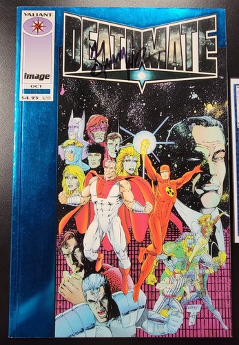 Deathmate (1993) Blue SIGNED Kevin VanHook with Notarized Witness of Signature - Picture 2 of 8